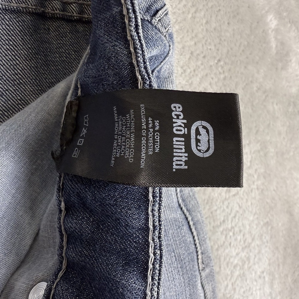 Ecko Unltd Jeans Loose Leg Athletic Fit Y2k Hip‎ Hop Denim Men's 36x32 - Picture 16 of 16